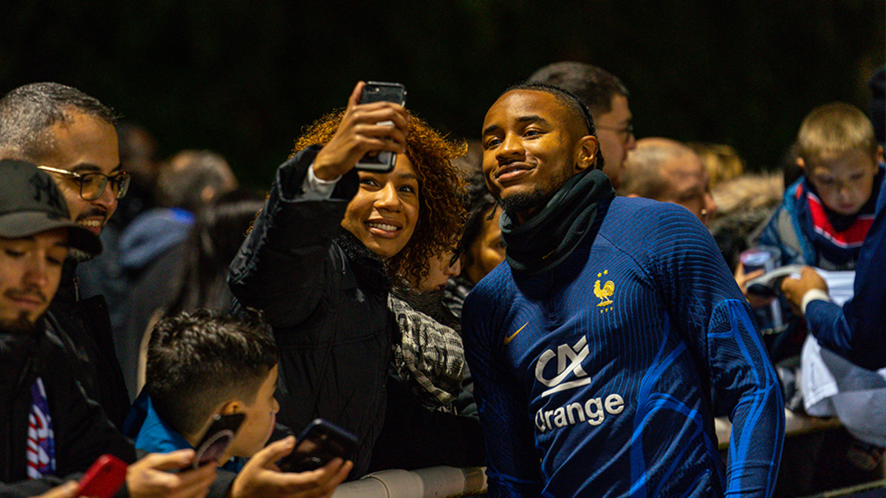 Avec les supporters avant le Qatar