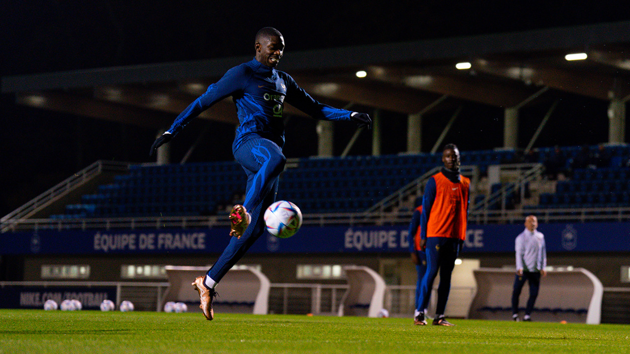 Premier entraînement à Clairefontaine