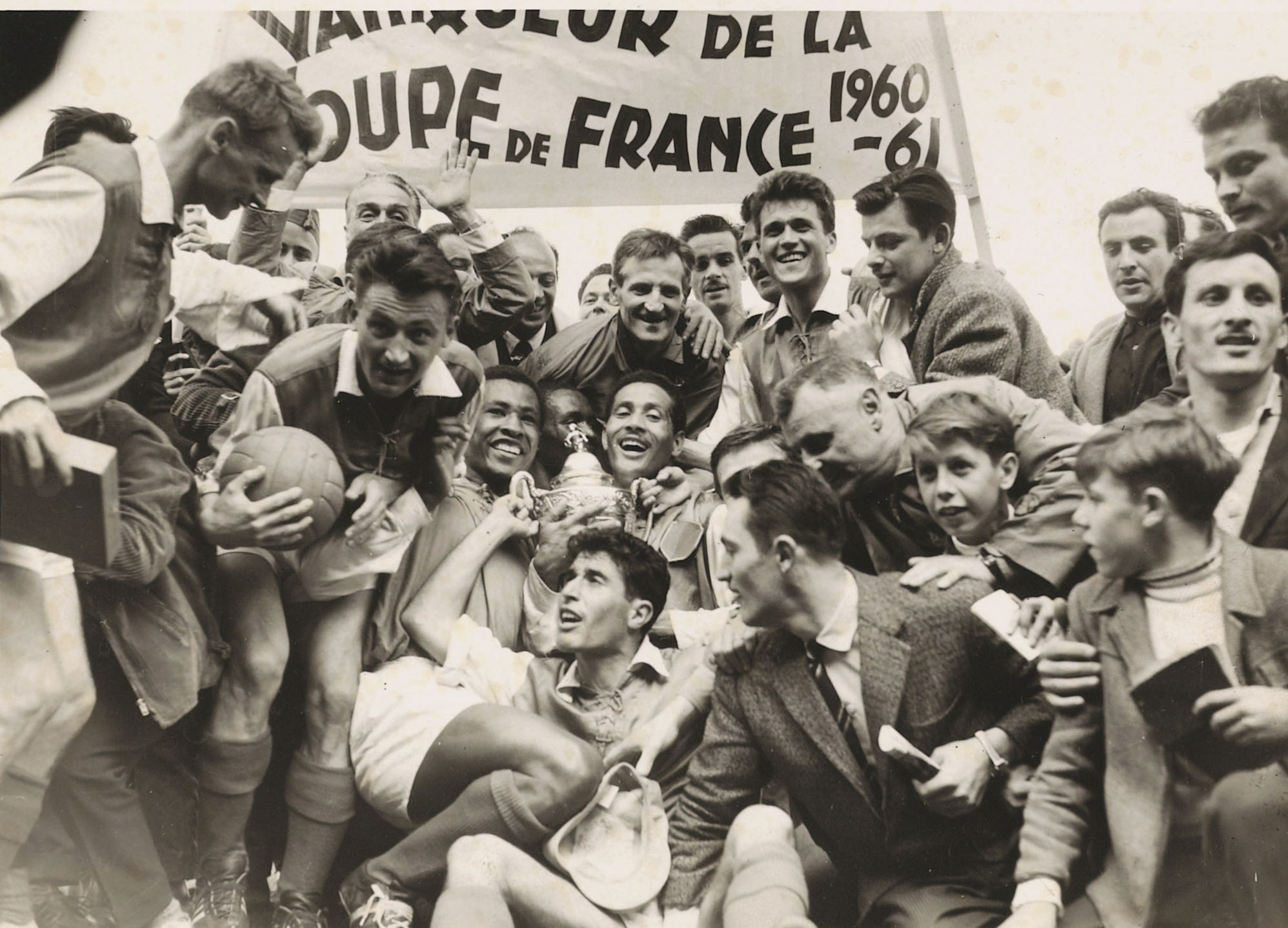 Fanion ASSE Saint-Etienne Vs FC Nancy - Finale Coupe De France 1961/1962
